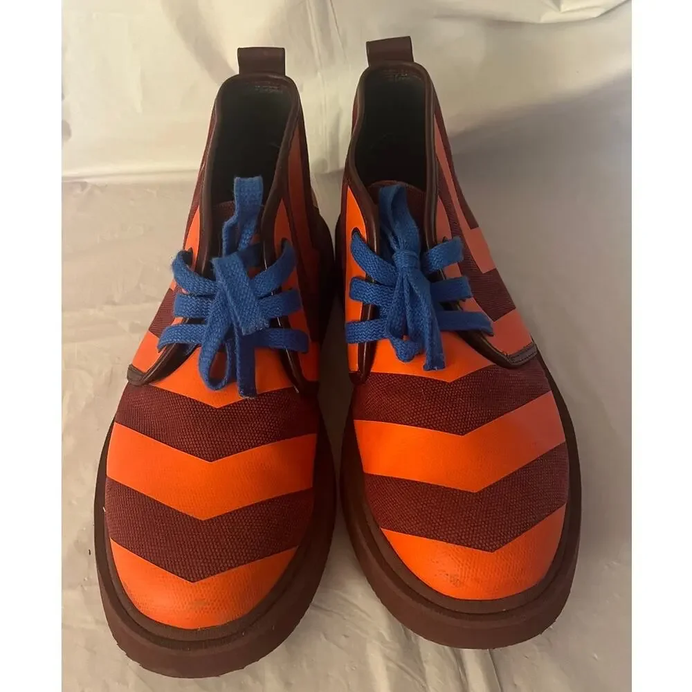 UN United Nude Geo Desert Boots Shoes - Orange/Maroon Size: 43 - Excellent